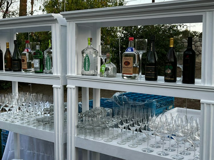 White Back Bar Shelf