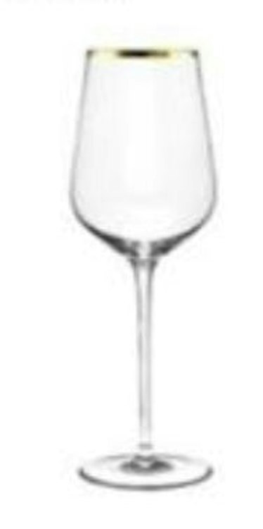 Wine Glass Gold Rimmed