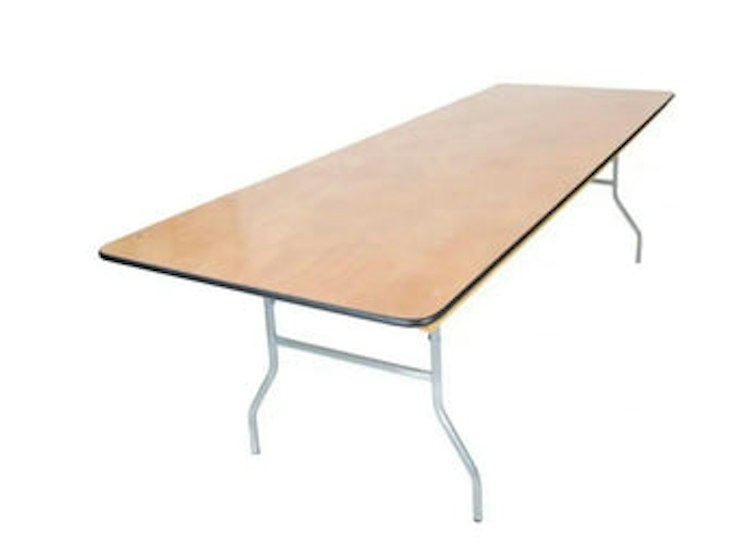 8' x 40" Queens Table - Wood Folding Banquet