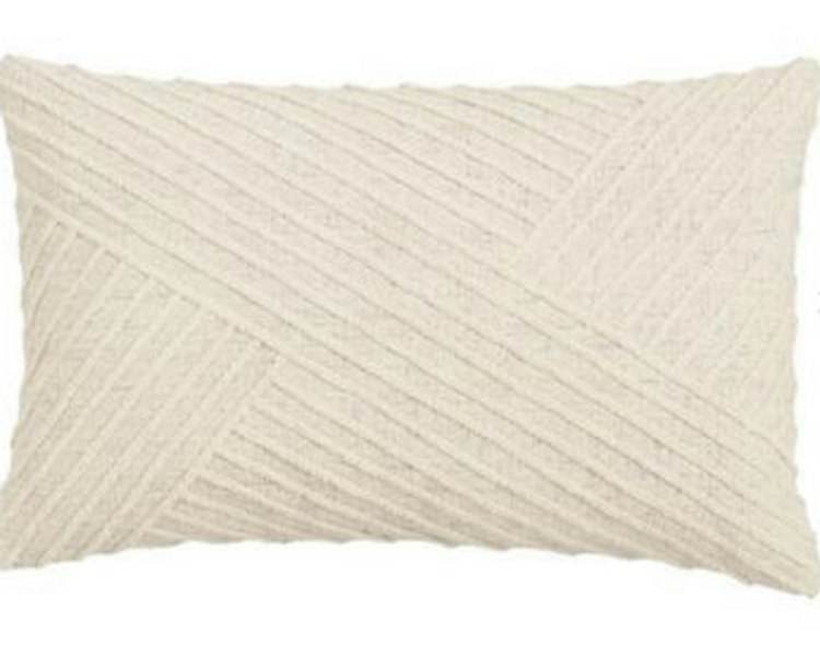 Lumbar Pillow - Ivory Angles