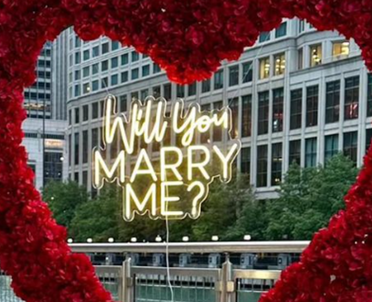 Neon Sign - "Will You Marry Me"