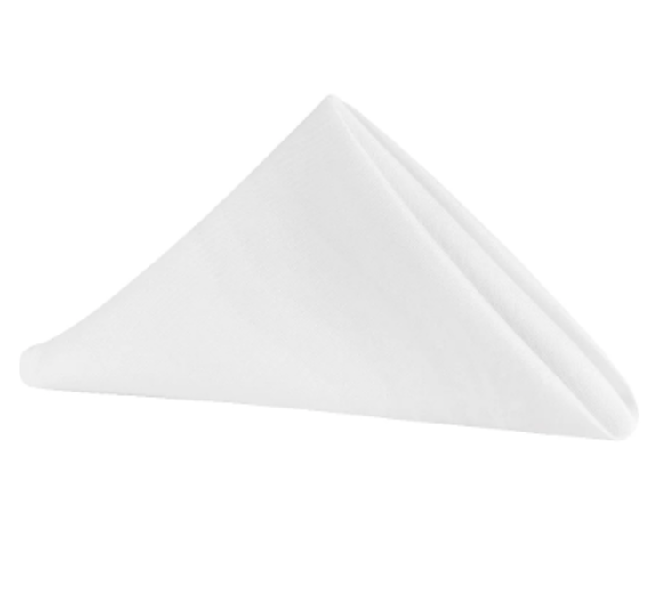 17" White Polyester Napkin