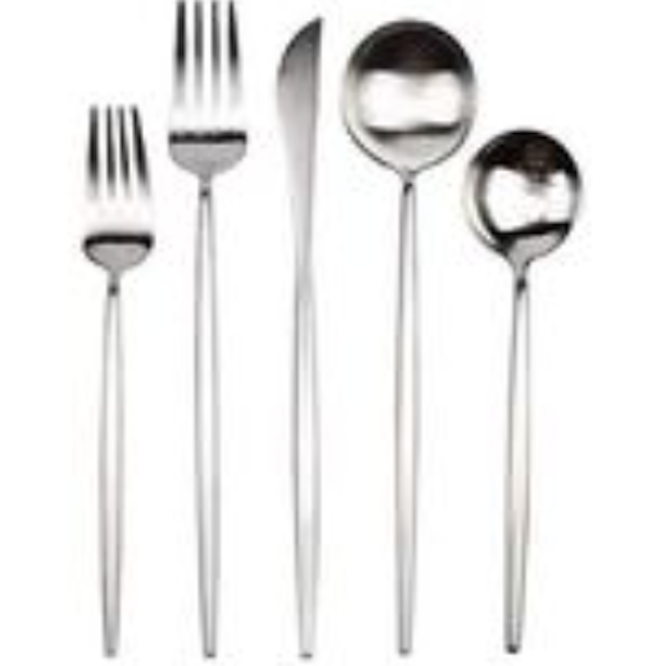 Matte Silver Stiletto Dinner Fork
