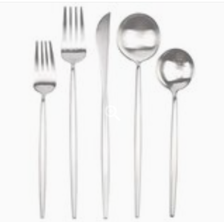 Matte Silver Stiletto Tea Spoon