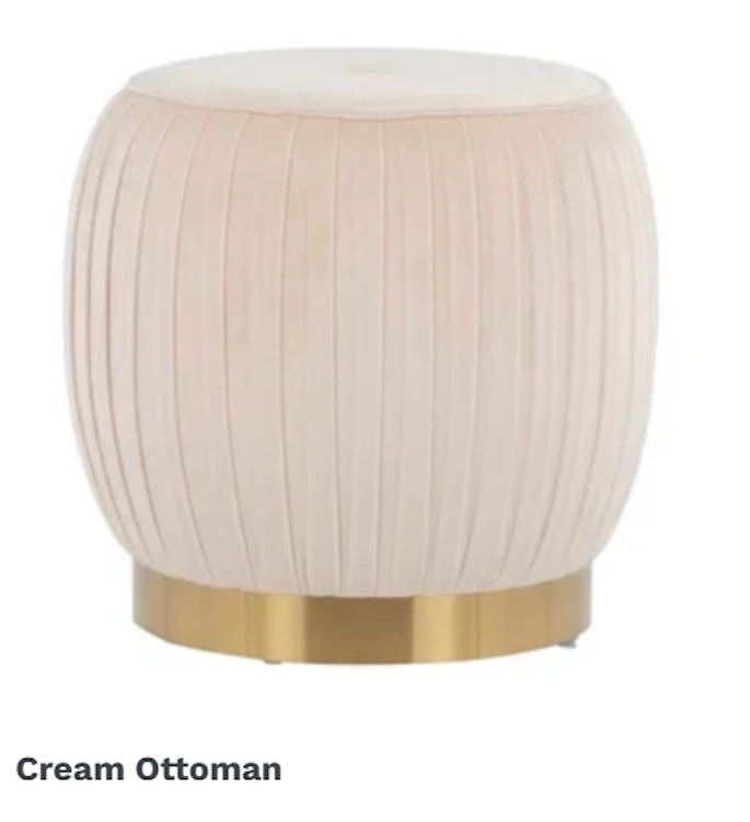 Cream Ottoman