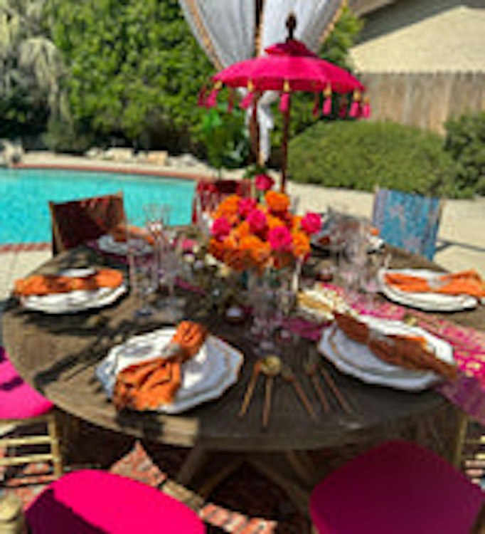 Orange Scalloped Napkin