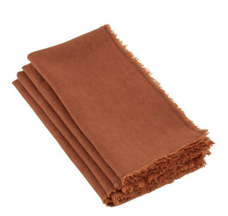 Terracotta Graciella Fringe Napkin