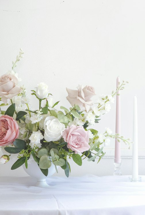 Silk Floral Amore centerpiece