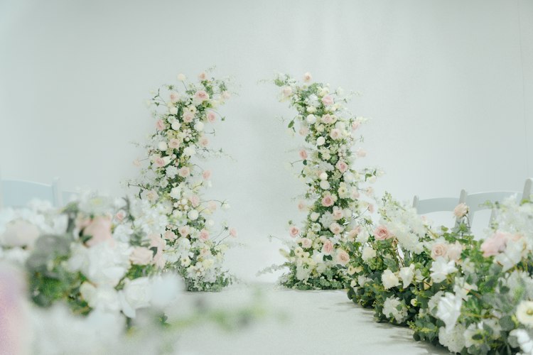 Silk Floral Amore Arch