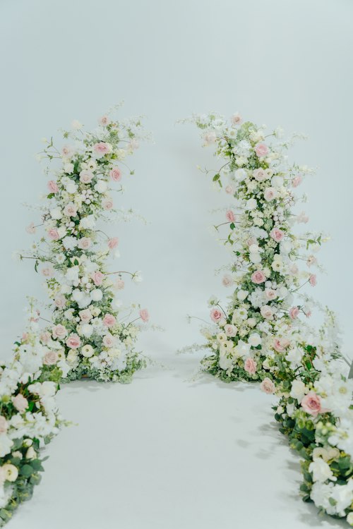 Silk Floral Amore Arch