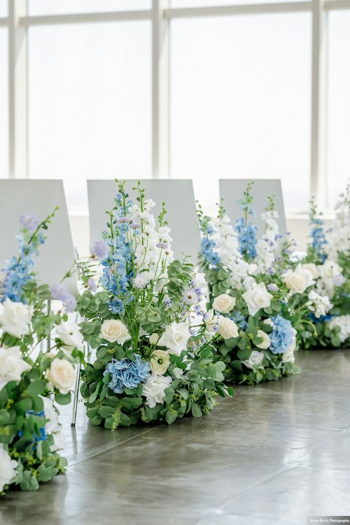 Set of 6: Silk Beau Aisle Flowers