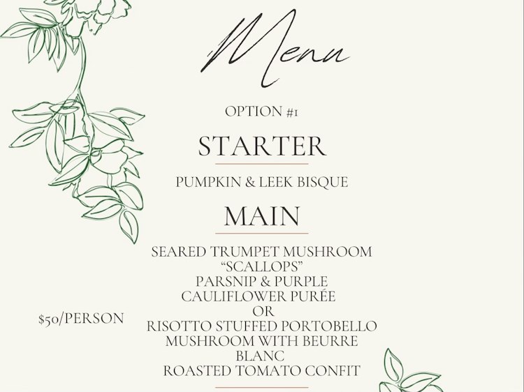 2 Course Menu