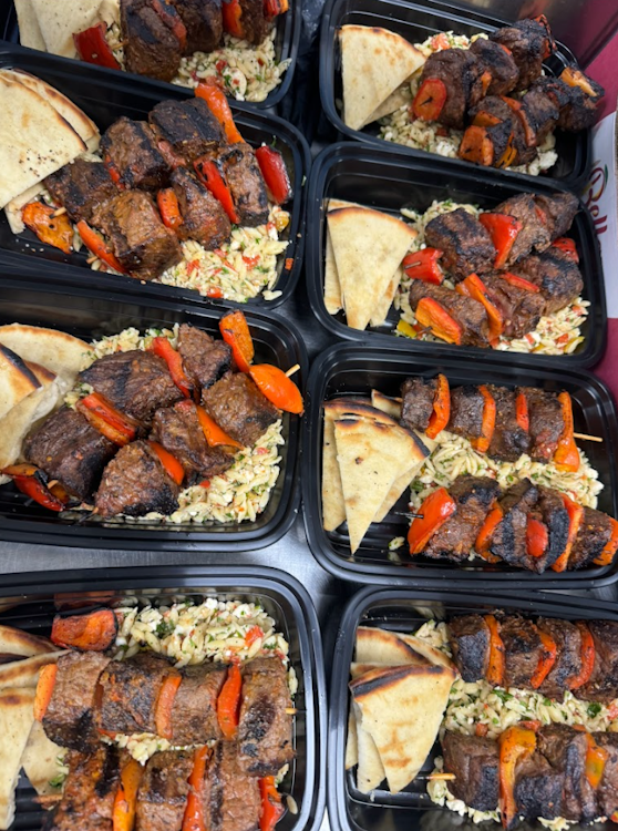 Mediterranean beef kabob steak Lunch