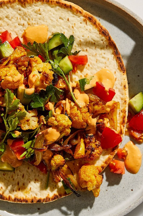 Premium Curried cauliflower  sandwich or wrap