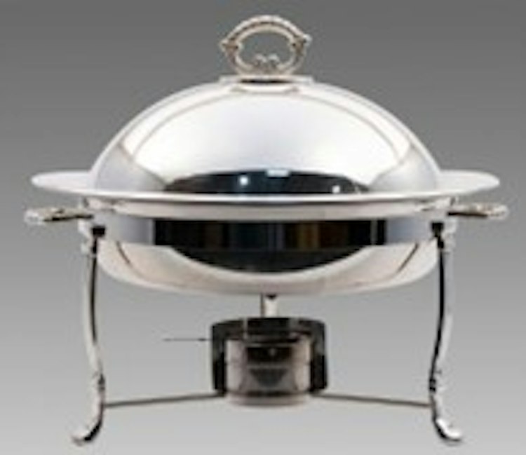 Silver 6 Quart Round Chafer