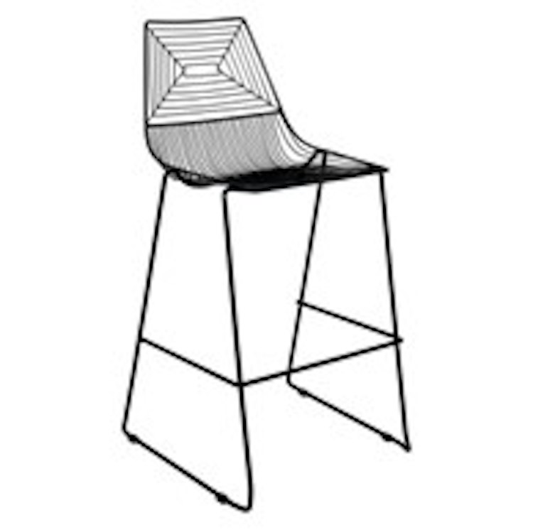 Wire Barstool - Black