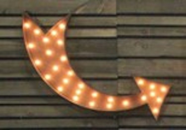 Edison Marquee Symbol - "Curved Arrow - Right