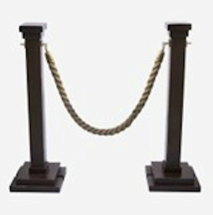 4' Wooden Amalfi Stanchion & Sisal Rope