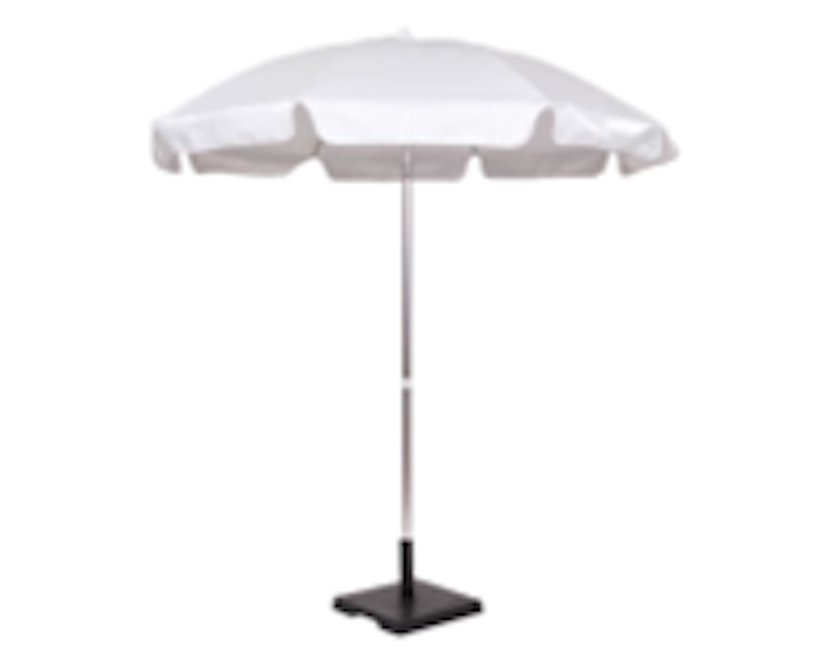 7' White Garden Umbrella