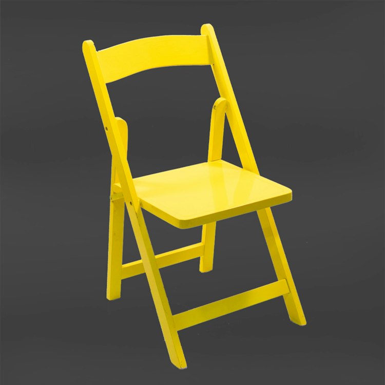 Children's Wooden Folding Chair Yellow