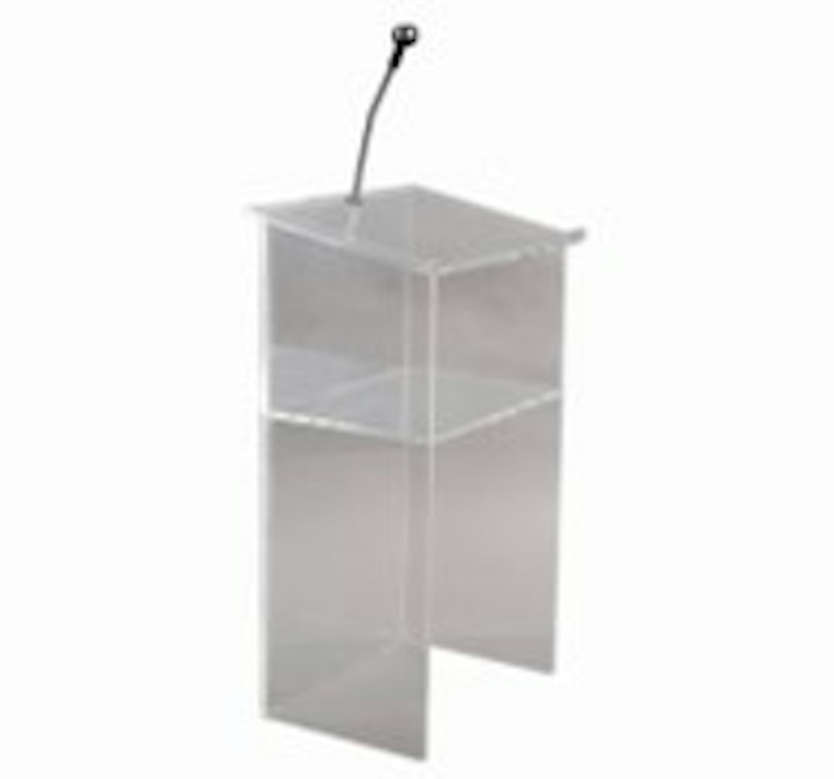 Plexiglass Podium with Mic Holder