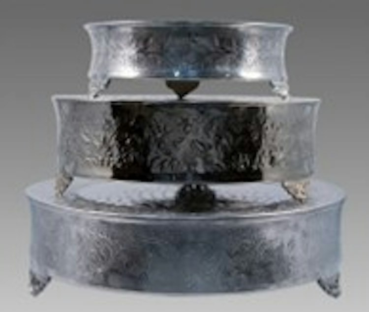 Silver Ornate Cake Plateau 16"