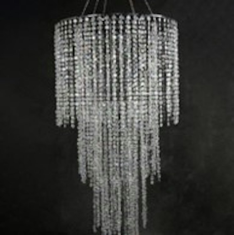 4 Tier Crystal Cascade Chandelier