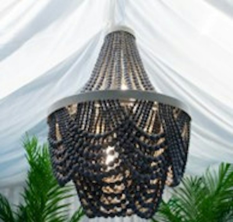 Empire Grey Beaded Chandelier