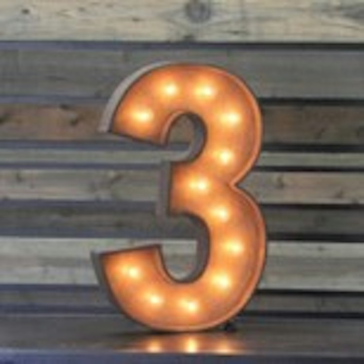 Edison Marquee Number - 0 - 9