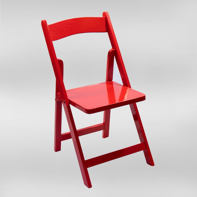 Children's Wooden Folding Chair Red