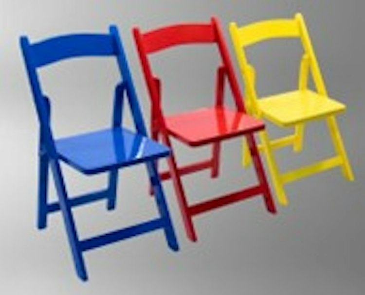 Children's Wooden Folding Chair Red