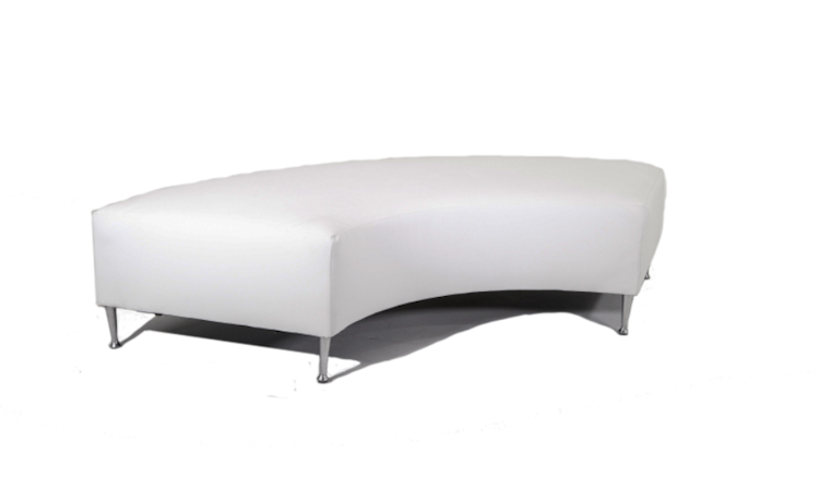 Signature White Serpentine Bench 5'