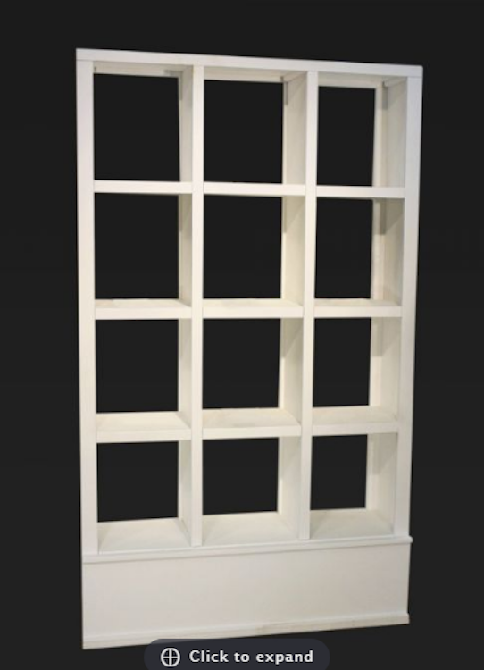 Hampton Bar Back - 12 Compartment White