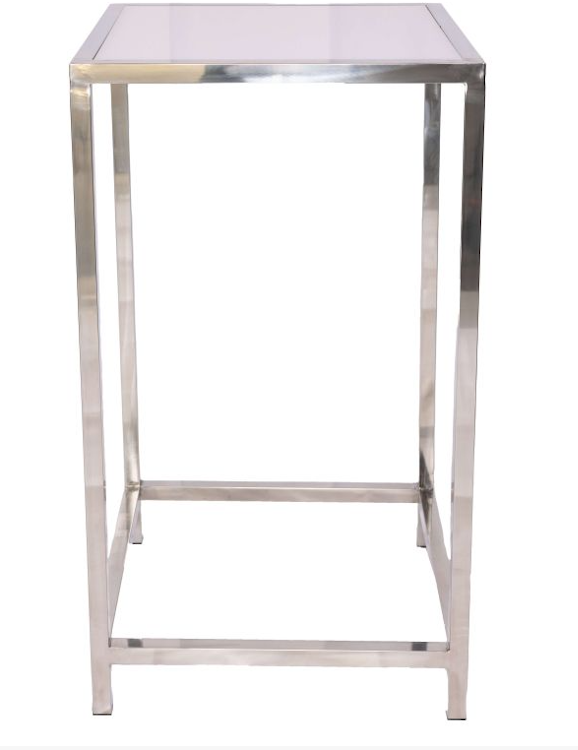 Delano - Highboy Table/Silver Frame, 24"W X 4