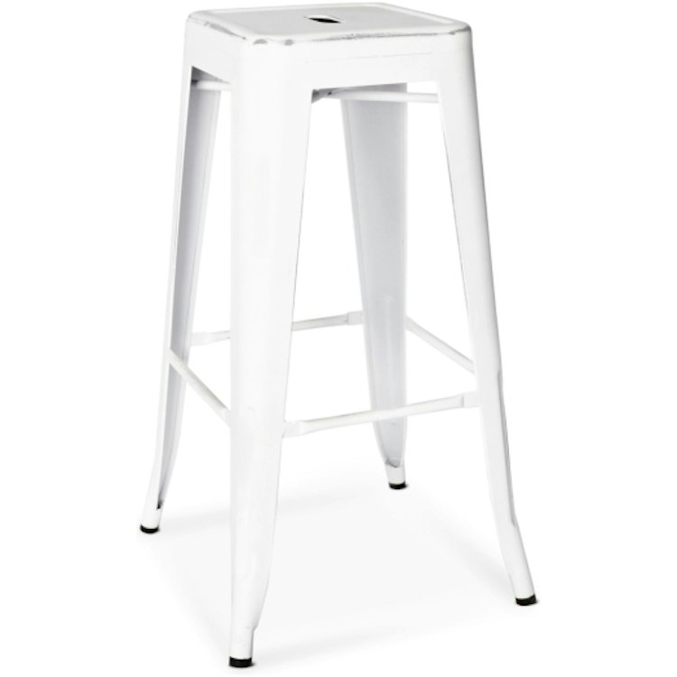 White Metal Bar Stool