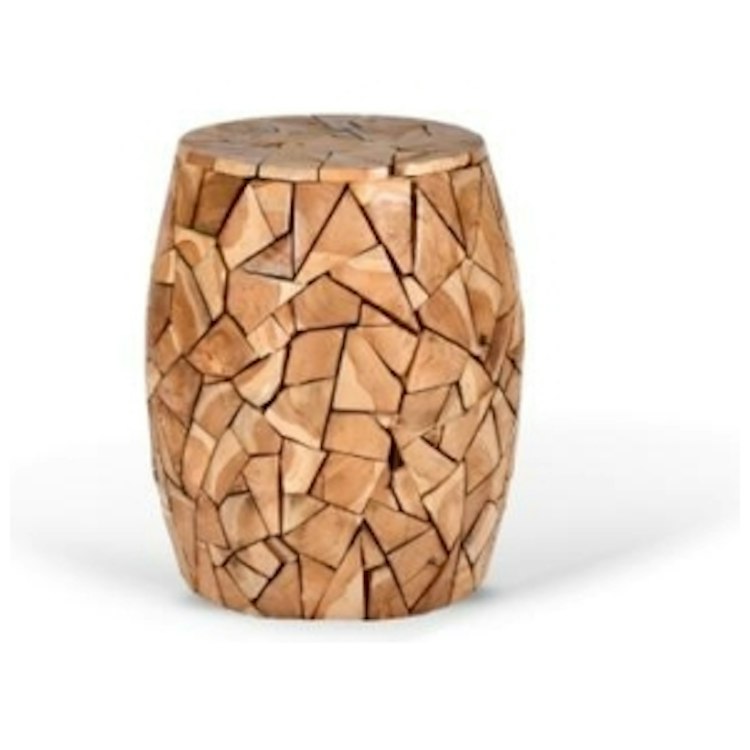 Barrel Teak Stool/Side Table
