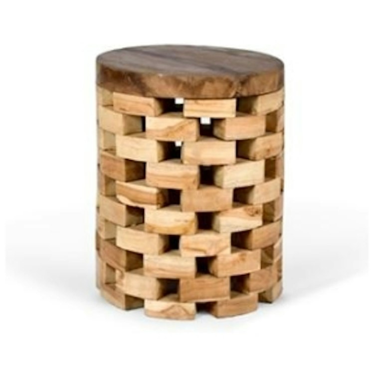Round Teak Stool/Side Table