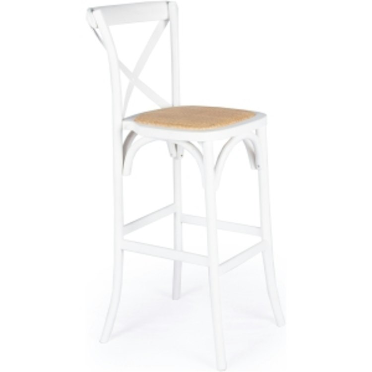 White X-Back Bar Stool