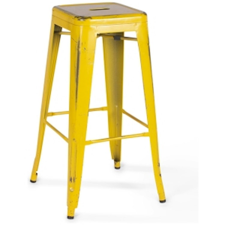 Yellow Metal Bar Stool