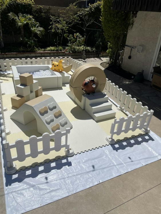 Tan & White Soft Play Set