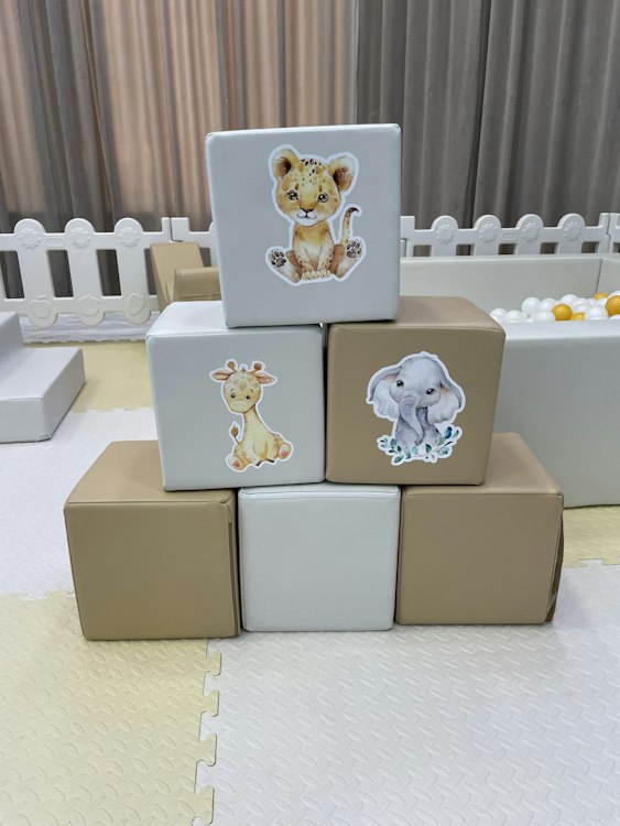 Tan & White Soft Play Set