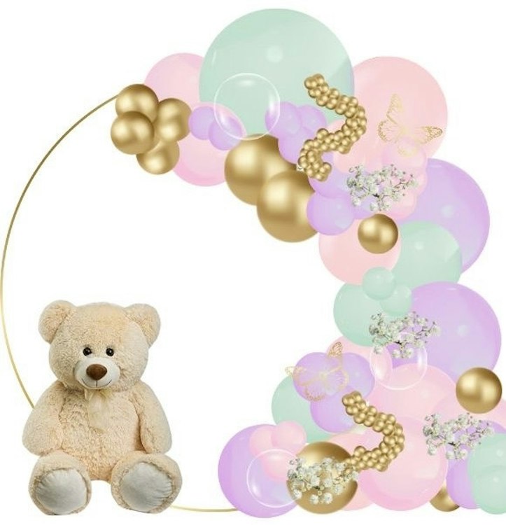 Half Balloon Garland on Hoop