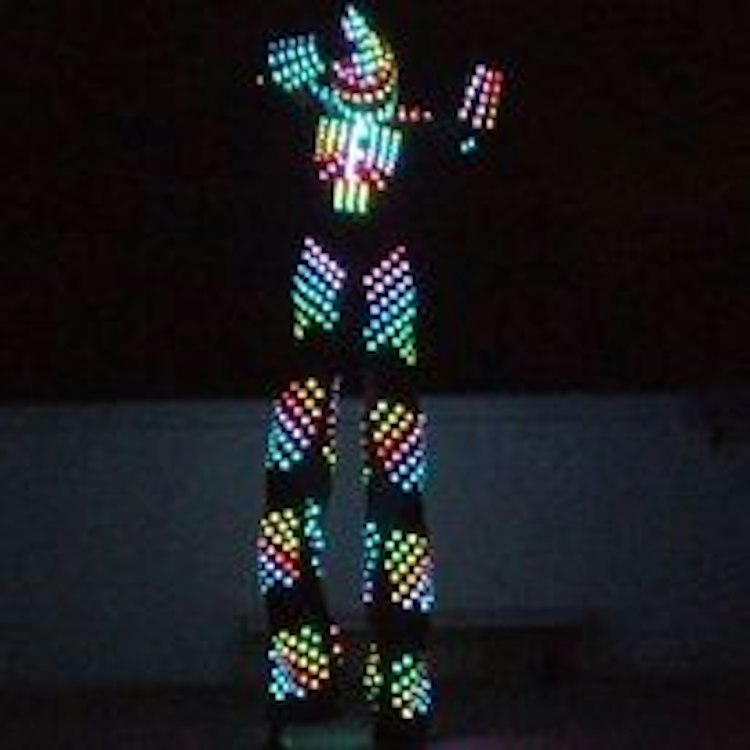 Giant Multi-Color LED Robot