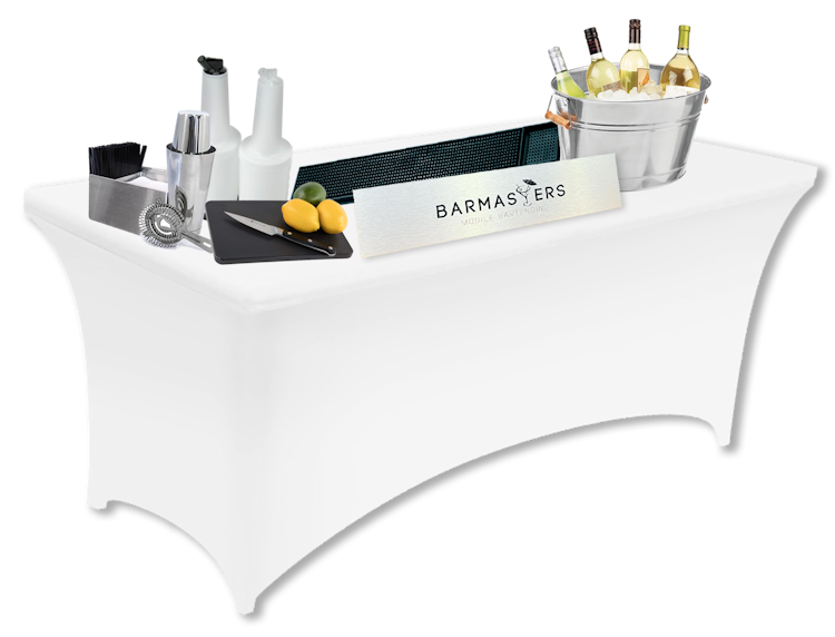 6' Bar Table w/Linen (Black or White)
