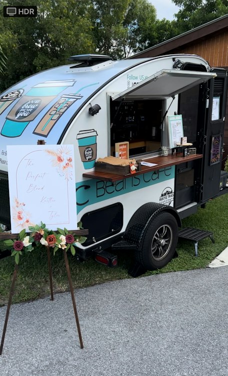 hot & cold coffee beverage Cart Outdoor