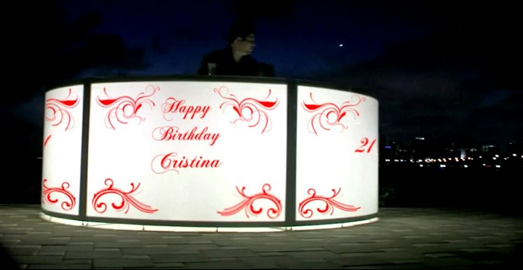 Curve LED Portable Bar Rental