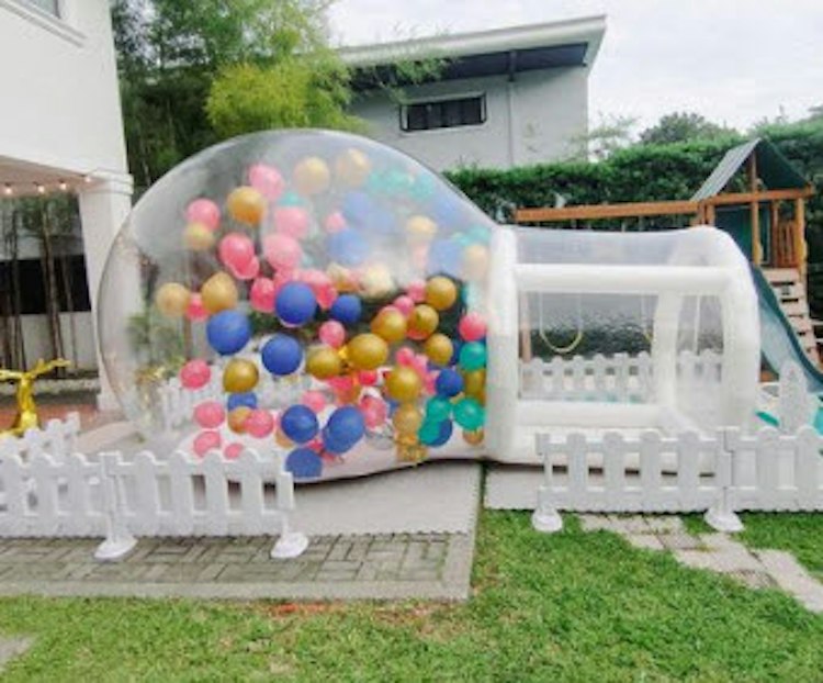 Bubble House Rental with Balloons Inside