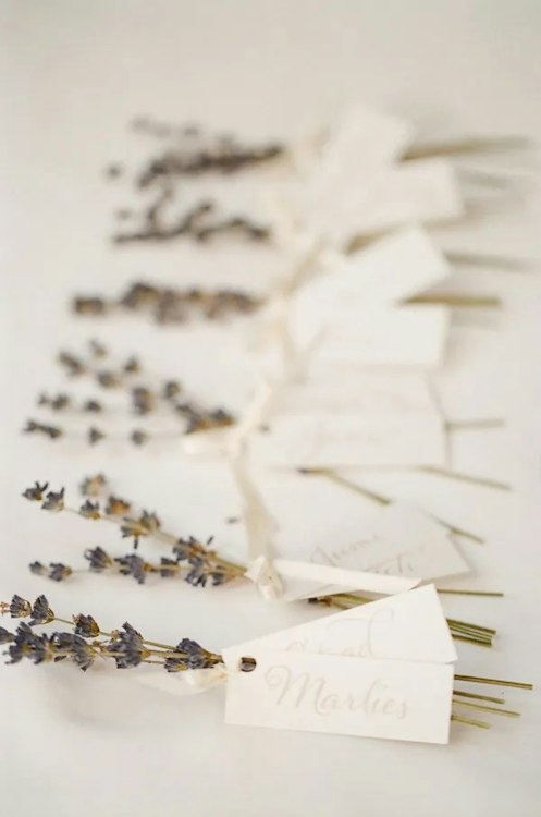 Lavender Calling Name Cards