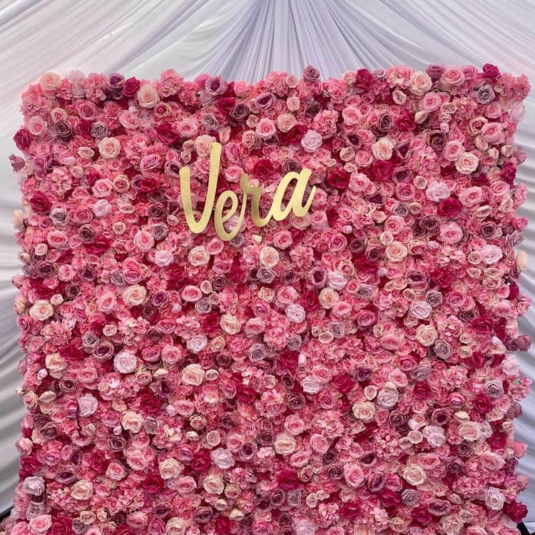 Pink Flower Wall