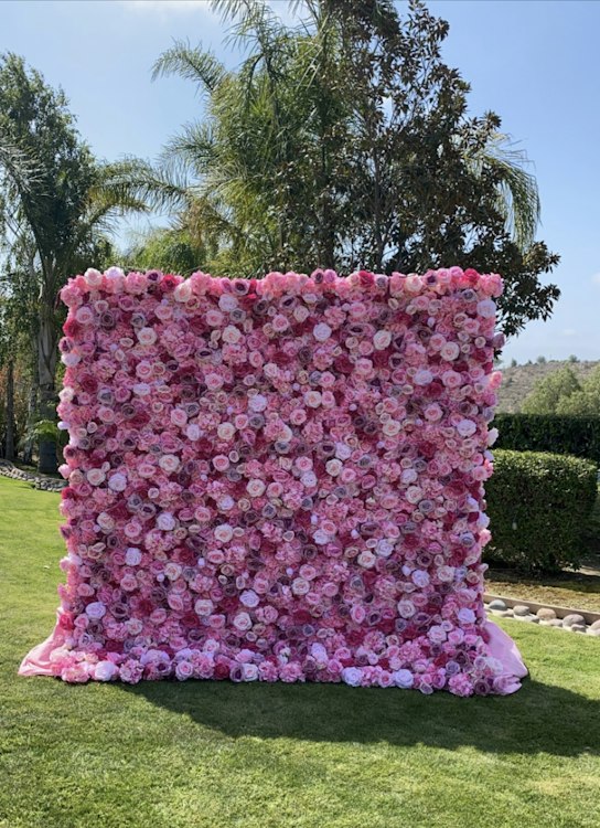 Pink Flower Wall